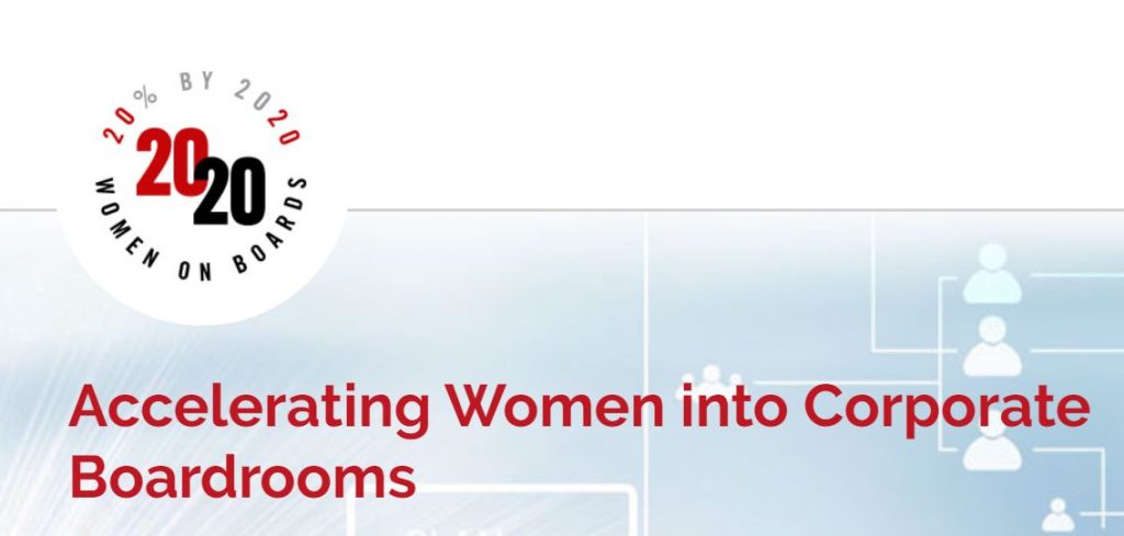 2020 Women on Boards - Accelerating Women into Corporate Boardrooms