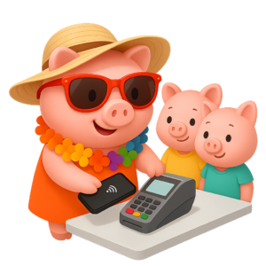 piggy shopping