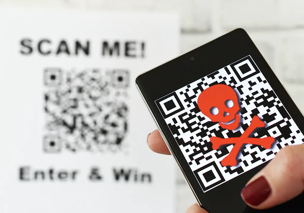 QR code fraud alert