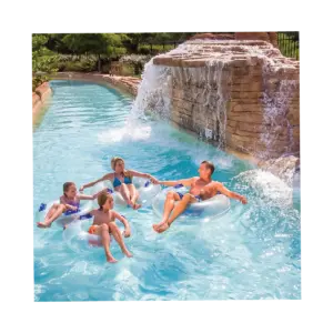 Family on lazy river