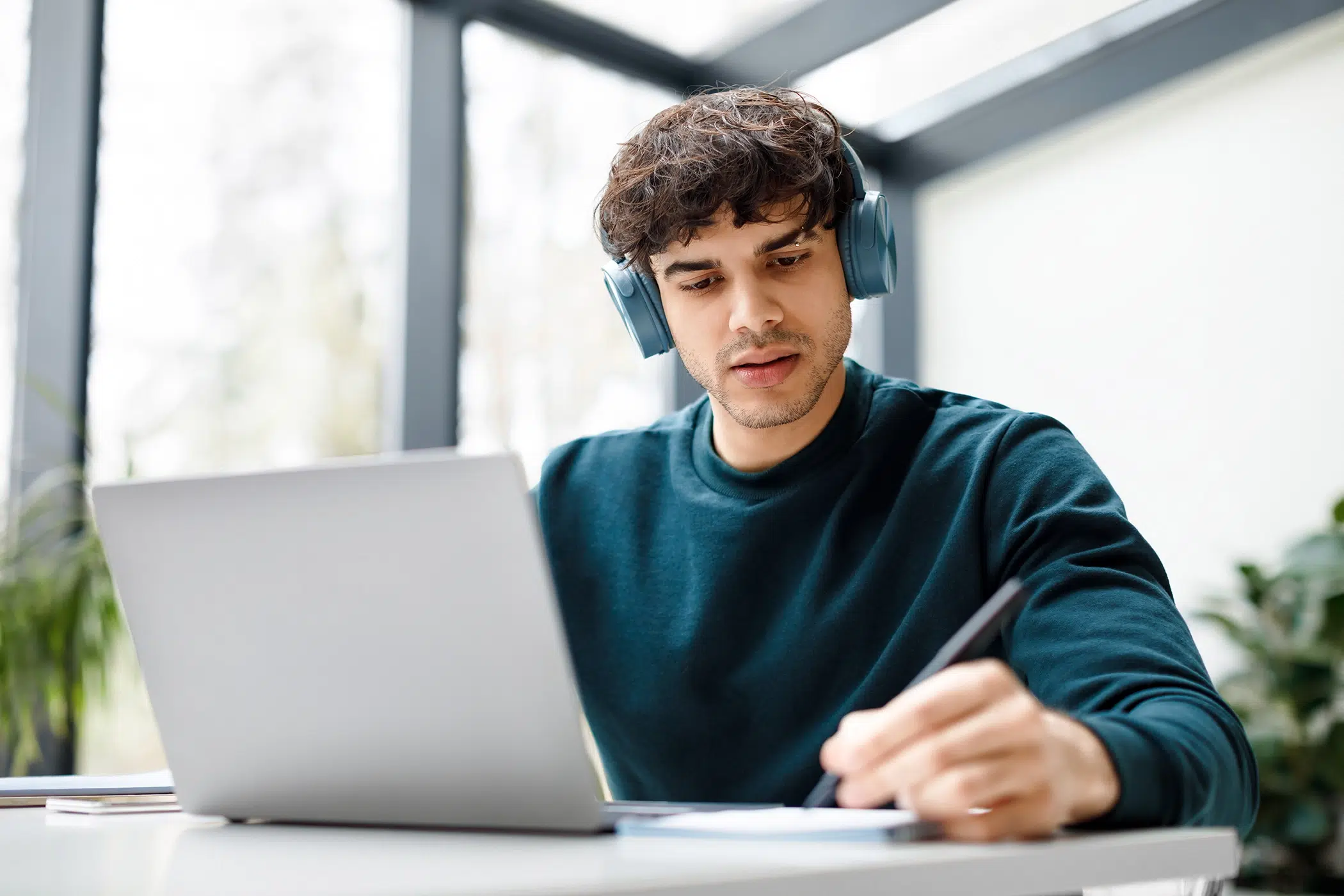 Student working remotely