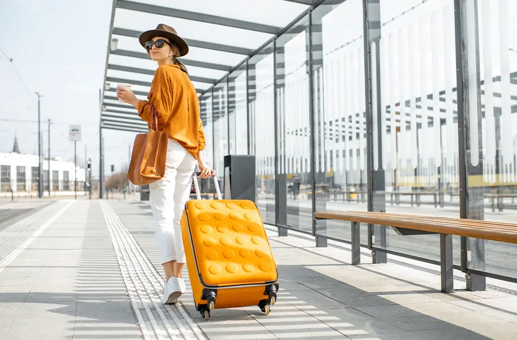 Woman with suitcase