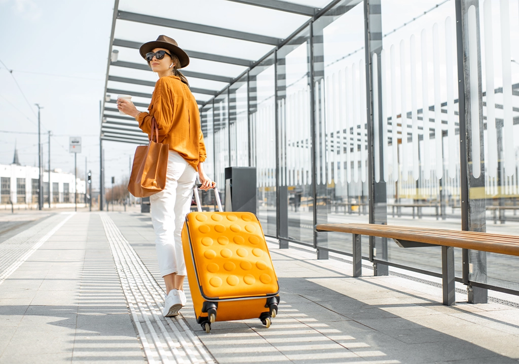 Woman with suitcase