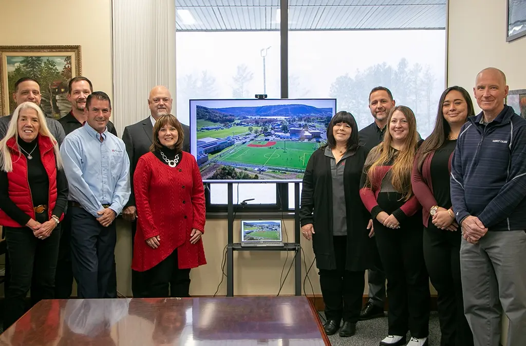 First United Bank & Trust makes turf field naming gift for Garrett College.
