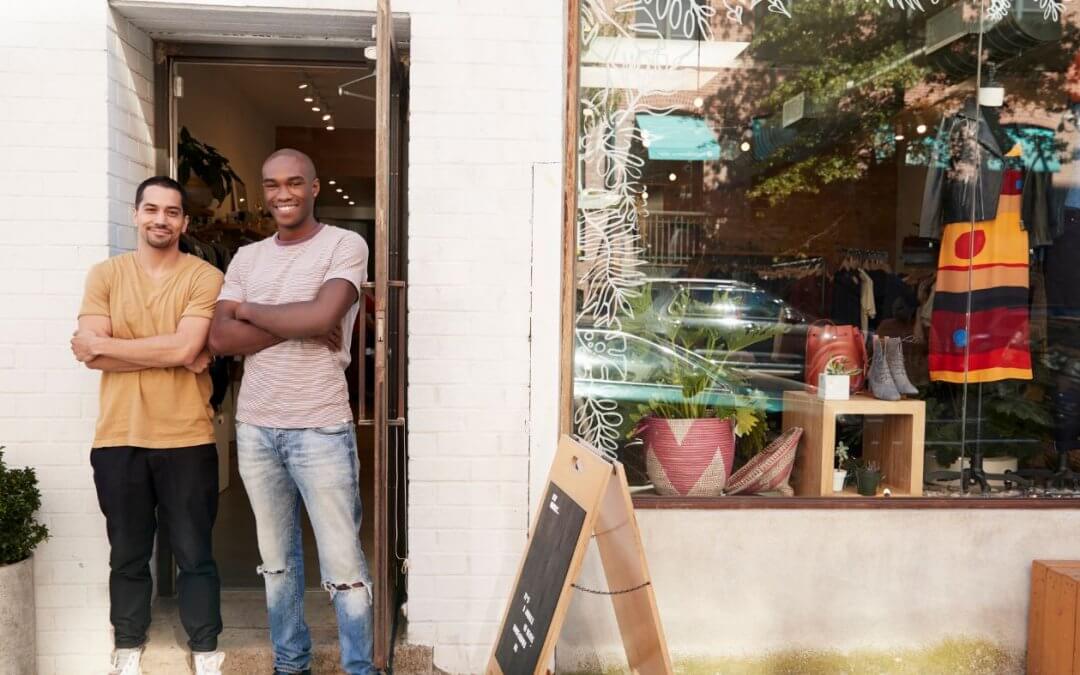 Photo of two young business owners